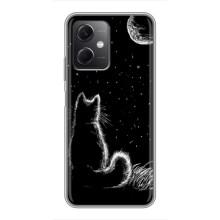 Чохол з принтом для Xiaomi Redmi Note 12 (5G) (AlphaPrint) Модні коти (Котик і місяць)