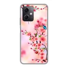 Чехол с принтом САКУРЫ на Xiaomi Redmi Note 12 (5G) – Бабочки на сакуре