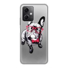 Чехол (ТПУ) Милые собачки для Xiaomi Redmi Note 12 (5G) – Бульдог в очках
