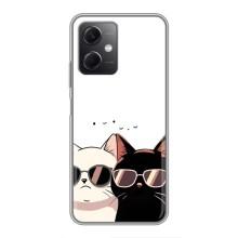 Чехол с рисунком кот на Xiaomi Redmi Note 12 (5G) – Коты в очках