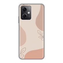 Чехол цветочный дизайн для Xiaomi Redmi Note 12 (5G) – Коричневый фон