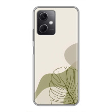 Силиконовый чехол с принтом в цветах на Xiaomi Redmi Note 12 (5G) – Монстера зелёная