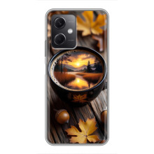 Чехол с уникальным дизайном «Осень с кофе» для Xiaomi Redmi Note 12 (5G) – Тёмный кофе