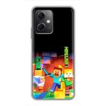 Чехлы для Xiaomi Redmi Note 12 (5G) (Персонажи Майн Крафт) (Герой Майнкрафт)