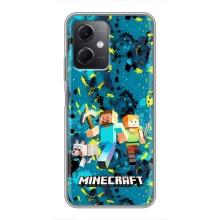 Чехлы для Xiaomi Redmi Note 12 (5G) (Персонажи Майн Крафт) (Майнкрафт)