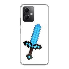 Чехлы для Xiaomi Redmi Note 12 (5G) (Персонажи Майн Крафт) (Меч)