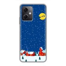 Силиконовый бампер на рождество для Xiaomi Redmi Note 12 (5G) (Город в снегу)