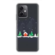 Силиконовый бампер на рождество для Xiaomi Redmi Note 12 (5G) (Город зимний)