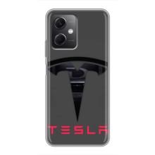 Силиконовый бампер с картинкой машины на Xiaomi Redmi Note 12 (5G) – Logo TESLA