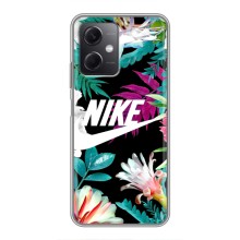 Силиконовый Чехол на Xiaomi Redmi Note 12 (5G) с картинкой Nike (Цветочный Nike)