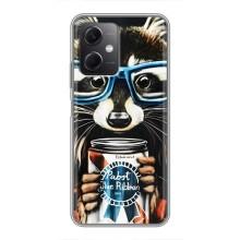 Силиконовый Чехол с Енотами на Xiaomi Redmi Note 12 (5G) – Енот в очках
