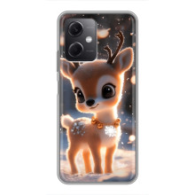 Яркий чехол для Xiaomi Redmi Note 12 (5G) с Зимними Оленятами – Оленёнок