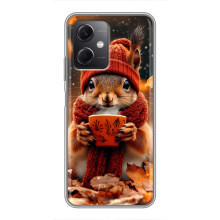 Печатный чехол «Зверята с кофе» для Xiaomi Redmi Note 12 (5G) – Белка с кофе