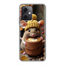 Печатный чехол «Зверята с кофе» для Xiaomi Redmi Note 12 (5G) – Медведь с кофе