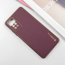 Кожаный чехол Xshield для Xiaomi Redmi Note 12 Pro 4G – Бордовый