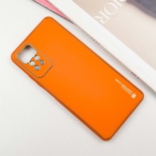 Кожаный чехол Xshield для Xiaomi Redmi Note 12 Pro 4G – Оранжевый