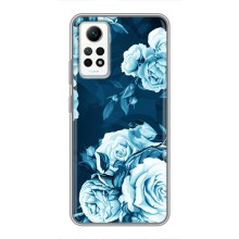 Чехлы (ART) Цветы на Xiaomi Redmi Note 12 Pro (4g) (VPrint) (Голубые Бутоны)