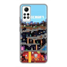 Чехол Майнкрафт на Xiaomi Redmi Note 12 Pro (4g) (AlphaPrint) Minecraft – фон Minecraft