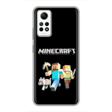 Чехол Майнкрафт на Xiaomi Redmi Note 12 Pro (4g) (AlphaPrint) Minecraft – герои Minecraft