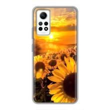 Чехол с Цветами для Xiaomi Redmi Note 12 Pro (4g) (поле подсолнухов)