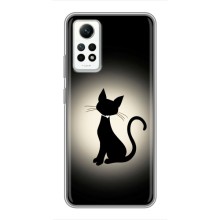 Чехол с принтом для Xiaomi Redmi Note 12 Pro (4g) (AlphaPrint) Модные коты – Силуэт котика