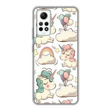 Чехол для Редми Нот 12 Про (4G) - (Единорожки - Новинки) (AlphaPrint) (Единорожки)