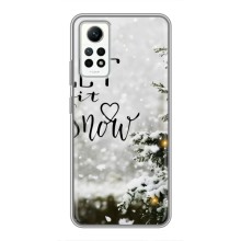 Новогодние, Праздничные Чехлы для Xiaomi Redmi Note 12 Pro (4g) - 2024 год (Let it snow)