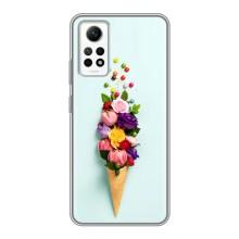 Чехлы с тематикой "ЦВЕТЫ" на Xiaomi Redmi Note 12 Pro (4g) (Цветок-мороженное)