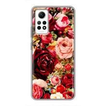 Силиконовый бампер с принтом (цветочки) на Редми Нот 12 Про (4g) (Букет цветов)