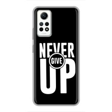 Силиконовый Чехол на Xiaomi Redmi Note 12 Pro (4g) с картинкой Nike (Never Give UP)