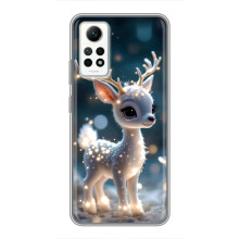 Яркий чехол для Xiaomi Redmi Note 12 Pro (4g) с Зимними Оленятами (Блистающий оленёнок)