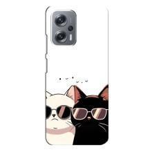 Чохол з малюнком кіт на Xiaomi Redmi Note 12 Pro Plus (Коти в окулярах)