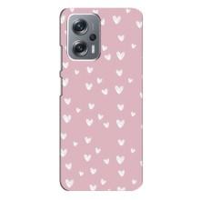 Чохол з розовим принтом для Xiaomi Redmi Note 12 Pro Plus (Сердечки на рожевому)