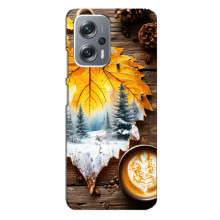 Чехол с уникальным дизайном «Осень с кофе» для Xiaomi Redmi Note 12 Pro Plus – Осенне-зимнее кофе