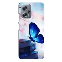Силіконовий бампер з картинкою звірів для Xiaomi Redmi Note 12 Pro Plus (Метелик синій)