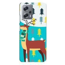 Силіконовий бампер з картинкою звірів для Xiaomi Redmi Note 12 Pro Plus (Олень із шарфом)