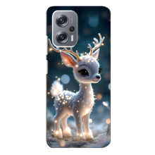 Яркий чехол для Xiaomi Redmi Note 12 Pro Plus с Зимними Оленятами – Блистающий оленёнок