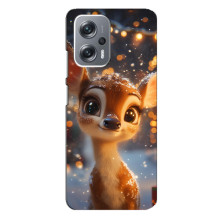 Яркий чехол для Xiaomi Redmi Note 12 Pro Plus с Зимними Оленятами – Оленёнок среди гирлянд