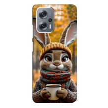 Друкований чохол 'Звірята з кавою' для Xiaomi Redmi Note 12 Pro Plus – Зайчик з кавою