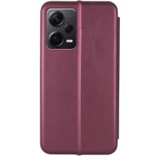 Кожаный чехол-книжка Classy для Xiaomi Poco X5 Pro 5G / Redmi Note 12 Pro 5G – Бордовый