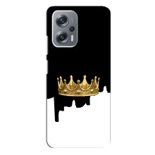 Чехол (Корона на чёрном фоне) для Редми Нот 12 Про (5g) (Золотая корона)