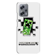 Чехол Майнкрафт на Xiaomi Redmi Note 12 Pro (5g) (AlphaPrint) Minecraft (крипер Майнкрафт)
