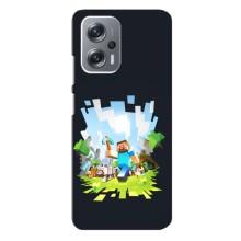Чехол Майнкрафт на Xiaomi Redmi Note 12 Pro (5g) (AlphaPrint) Minecraft (персонажи Minecraft)