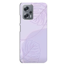 Чехол цветочный дизайн для Xiaomi Redmi Note 12 Pro (5g) – Монстера фиолетовая