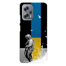 Чохол з українським воїном на Xiaomi Redmi Note 12 Pro (5g) – Воїн з прапором