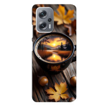Чехол с уникальным дизайном «Осень с кофе» для Xiaomi Redmi Note 12 Pro (5g) – Тёмный кофе