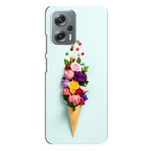 Чехлы с тематикой "ЦВЕТЫ" на Xiaomi Redmi Note 12 Pro (5g) (Цветок-мороженное)