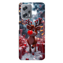 Яркий чехол для Xiaomi Redmi Note 12 Pro (5g) с Зимними Оленятами – Олень среди подарков