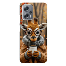 Печатный чехол «Зверята с кофе» для Xiaomi Redmi Note 12 Pro (5g) – Жираф с кофе