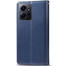 Кожаный чехол-книжка GETMAN Gallant (PU) для Xiaomi Redmi Note 12 4G – Синий